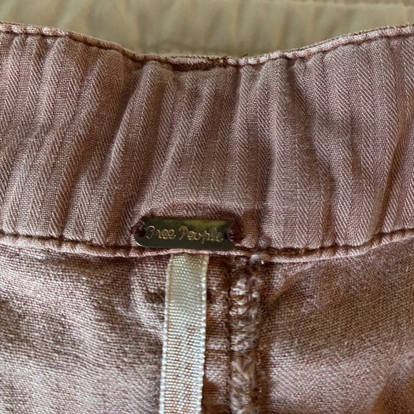 Free People Wide Leg Crop Pant- rose colored (pink) - Picture 7 of 10